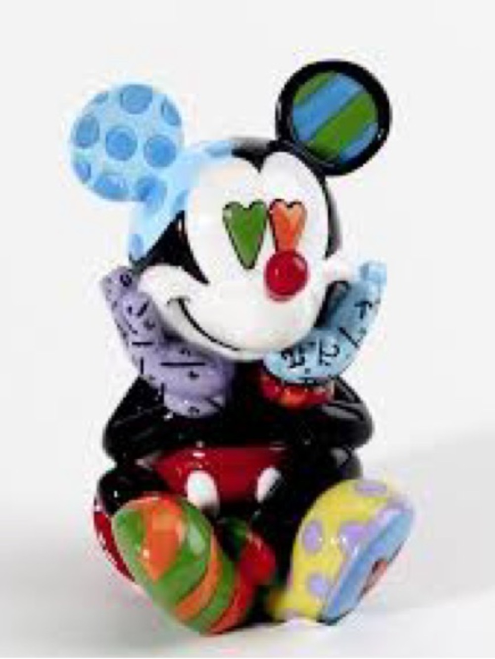 Colorful Mickey-Inspired Cartoon Mouse Figurine -